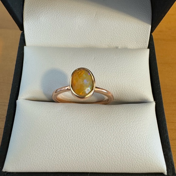 Opal Rose 14k Rose Gold Ring - Size 5 - Picture 5 of 7